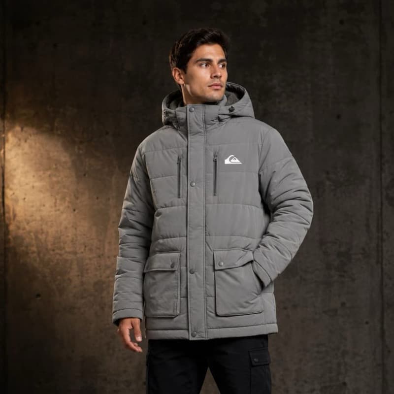Jaqueta Puffer Bobojaco Masculina Quiksilver Impermeável Com Capuz Inverno Premium