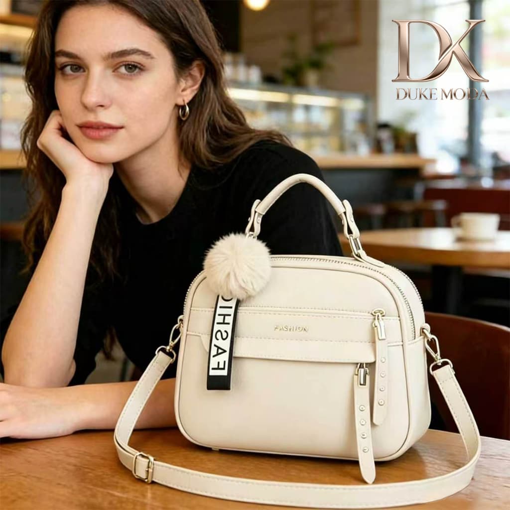 DUKE Bolsa Feminina com Múltiplos Compartimentos -Alça Longa Ajustável e Porta-Celular Lateral, Uso Prático DEC6066
