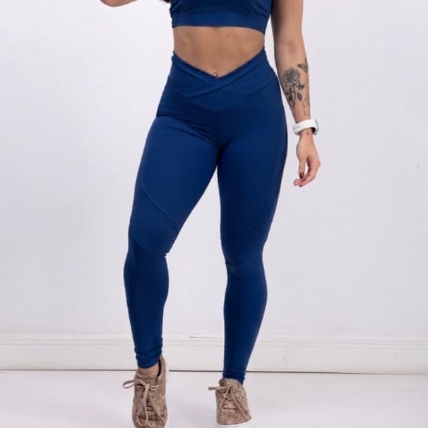 CALÇA LEGGING POLIAMIDA TECIDO GROSSO CONFORTÁVEL CÓS ALTO ZERO TRANSPARÊNCIA