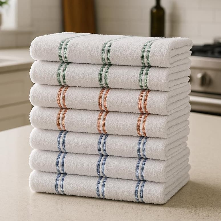 Kit 6 Toalha de Louça Panos de Prato Copa Copao  40x75 Jacquard Toalha De Cozinha 100% Algodao