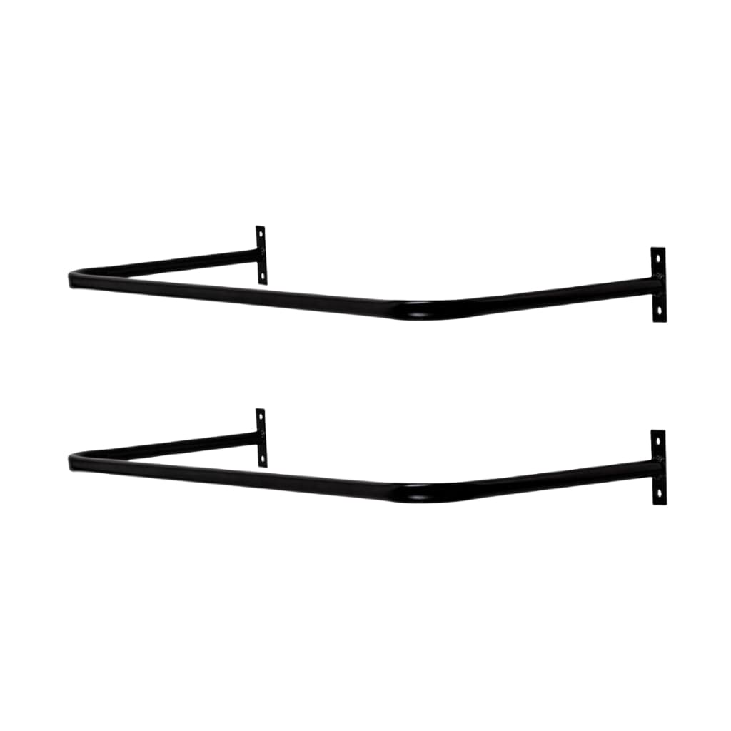 Kit 2 Arara Cabideiro de Parede 80 cm em Aço Expositor de Roupas