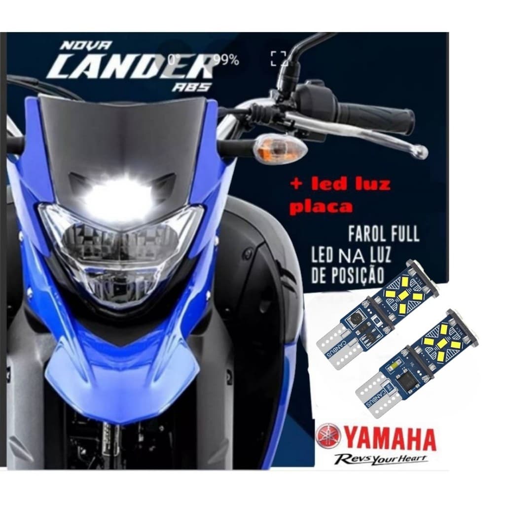 Led lander Yamaha T10 Pingos Do Farol 6000k Super Forte