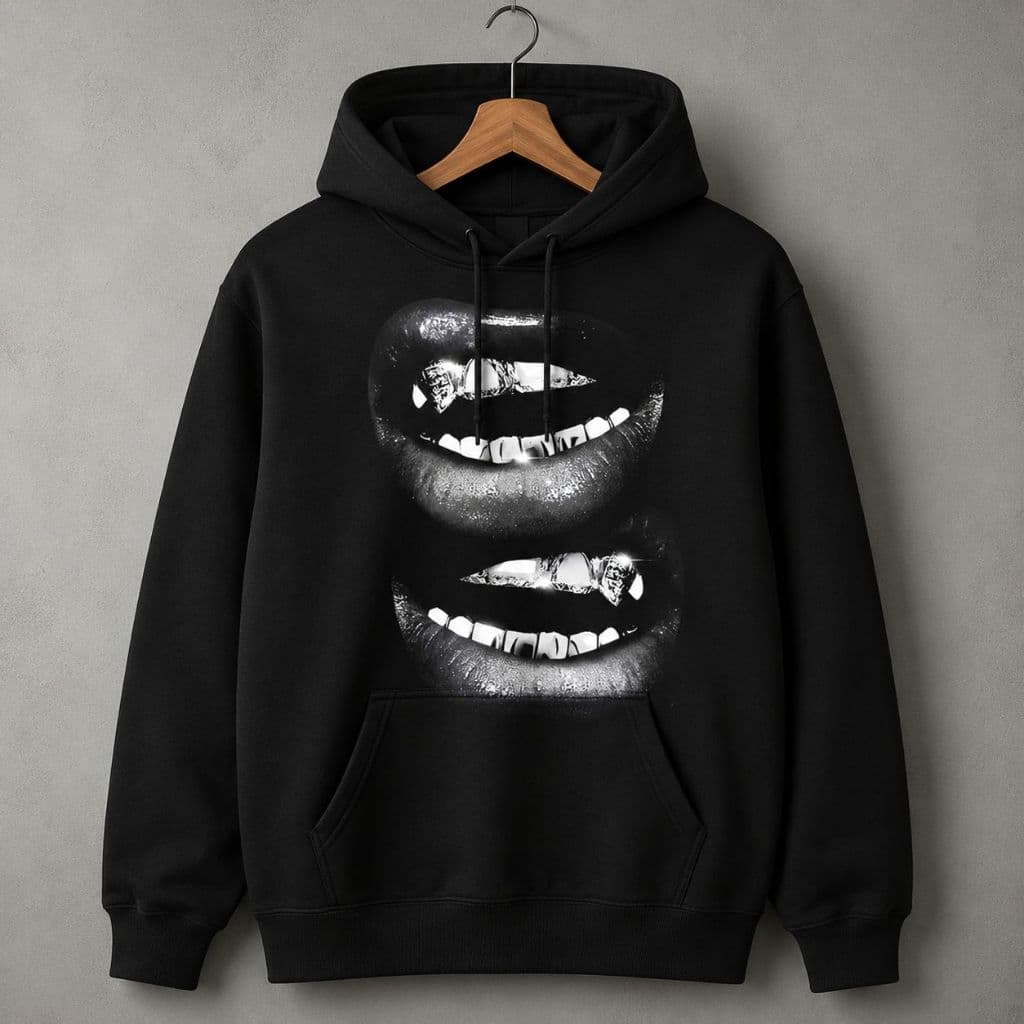 Moletom Canguru Boca Dark Glamour Streetwear Oversized Blusa Frio Feminino Masculino Hoodie Tumblr Trap Hip Hop Fashion