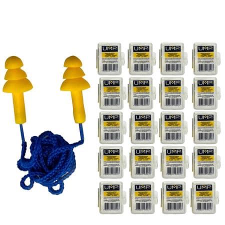 Kit 50 Protetor Auricular Tipo Plug Copolímero Para Ouvido Abafador De Ruidos Protetor Auditivo