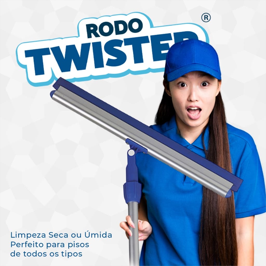 Rodo Twister Bralimpia Rodo Twister Limpeza Rápida Eficiente Rodo Ideal P/ Pisos Amplos e Lisos