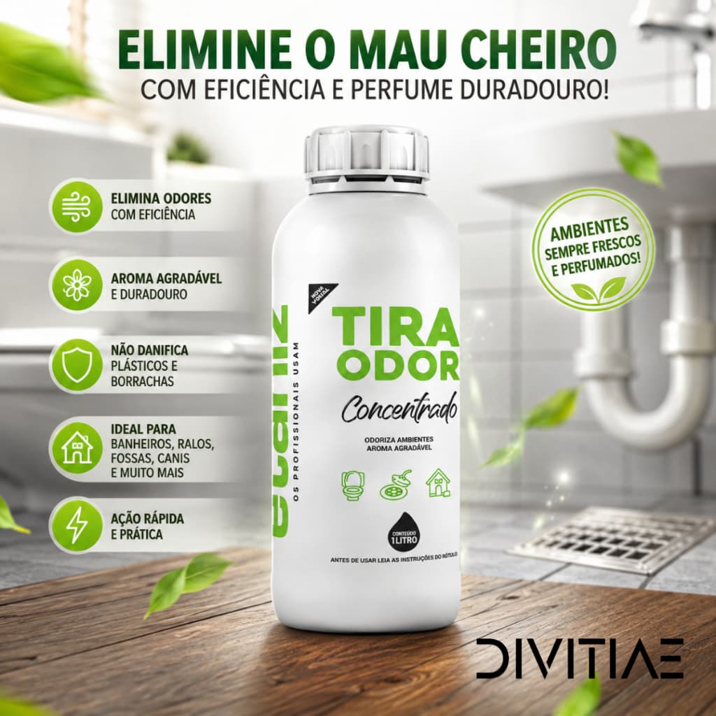 Tira Odor e Bloqueador de Cheiros  e  Odores - 1L Etaniz
