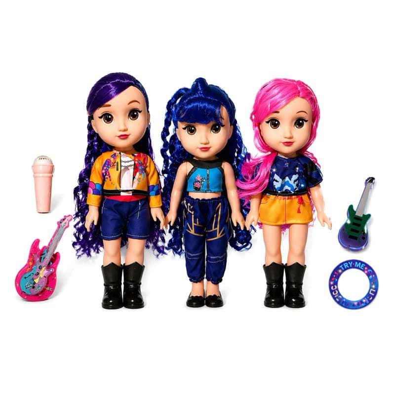 Boneca Guerreiras Do K-pop Articulada 32Cm Musical Led No Cabelo Rumi Zoey Mira