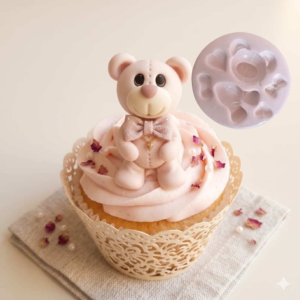 Molde De Silicone Urso Fofão Molde Para Confeitaria Molde Para Biscuit 1493