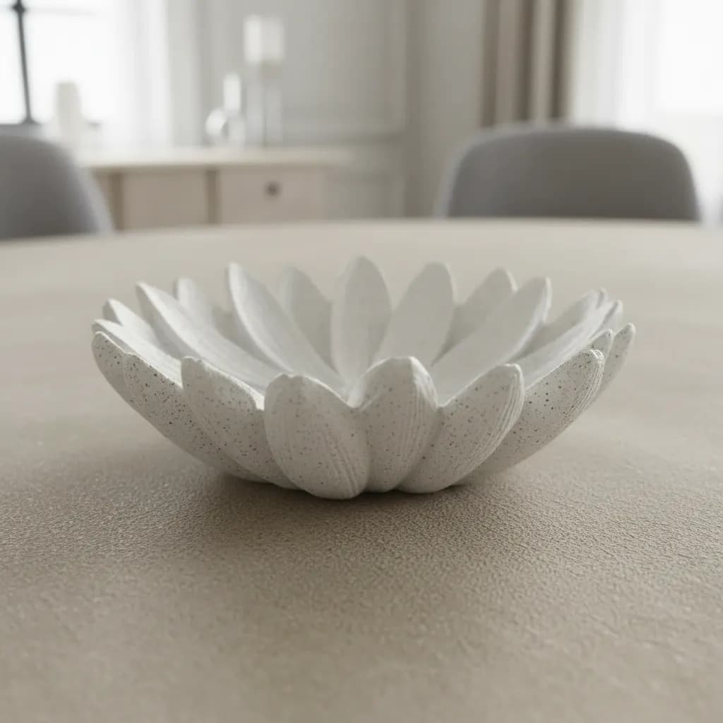 Escultura Flor Centro Mesa Decoração Enfeite Rack Sala Luxo