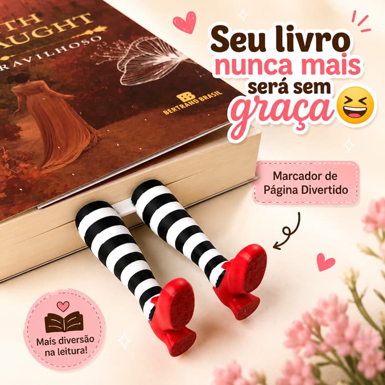 Marcador de Página Perninhas Divertido | Bookmark Criativo e Fofo