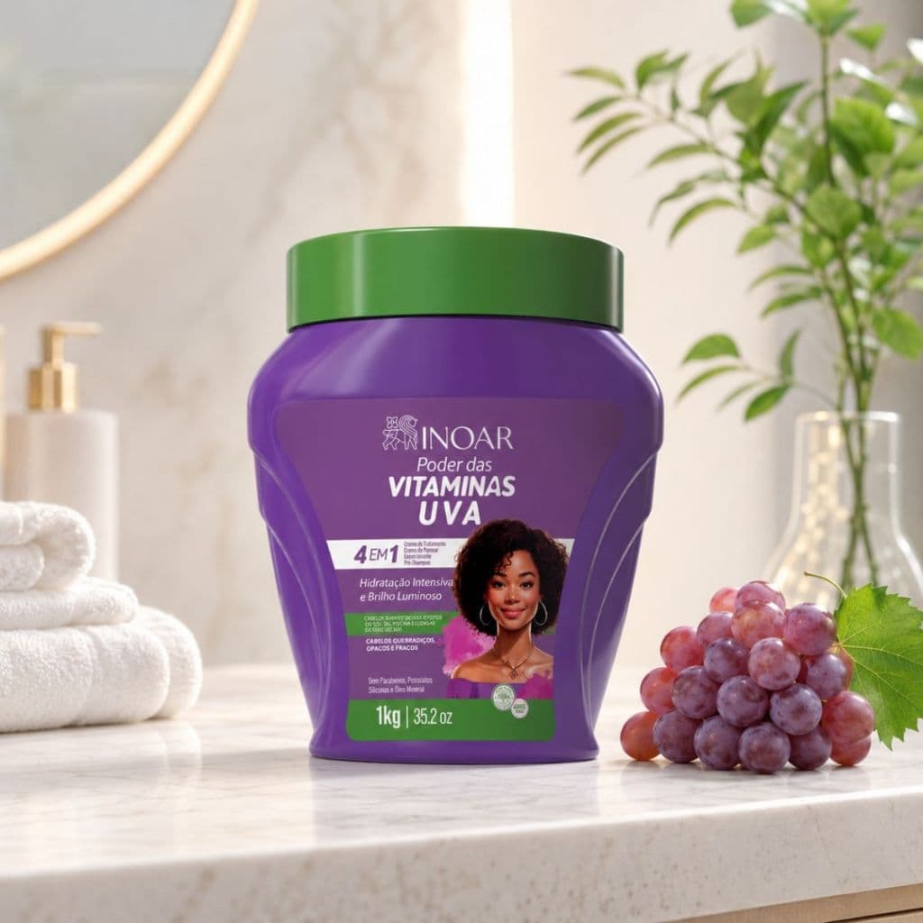 Creme de Tratamento Inoar Poder das Vitaminas Uva 1KG
