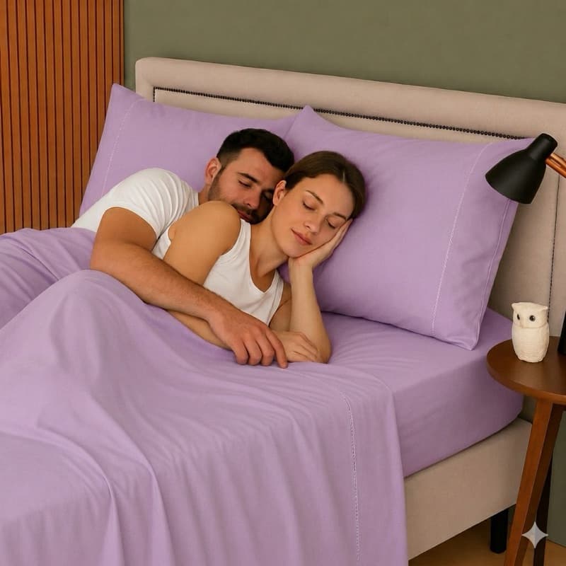 Jogo de Lençol Queen Cama 3 Peças 400 Fios Micropercal Fronha Ponto Palito