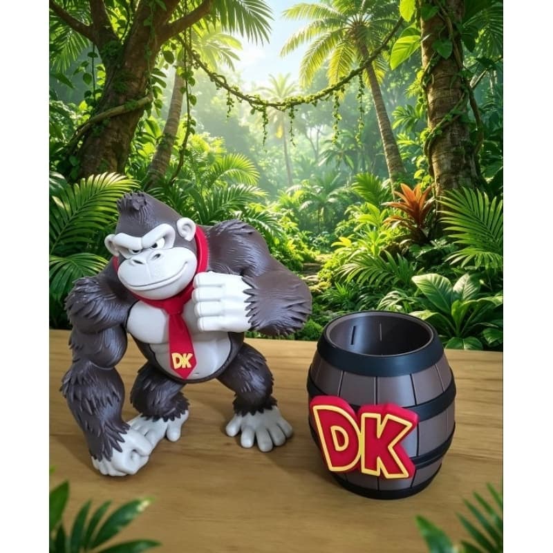 BONECO DONKEY KONG COLECIONÁVEIS + BARRIL