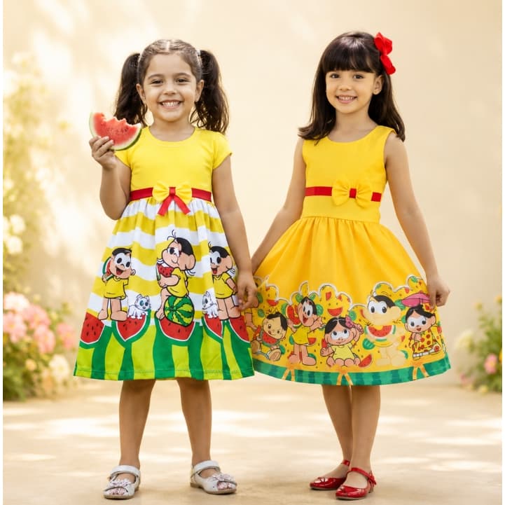 Vestido Da Magali  Temático Festas Feminino.
