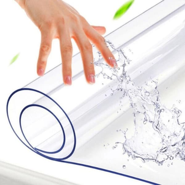 Toalha de Mesa Plástico PVC Super Grosso 0,40 mm Transparente Cristal Impermeável Termico