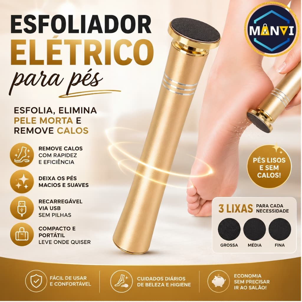Esfoliador Elétrico Pés Portátil Removedor Calosidade Rugosidade Pedicure USB Recarregável 3 Lixa