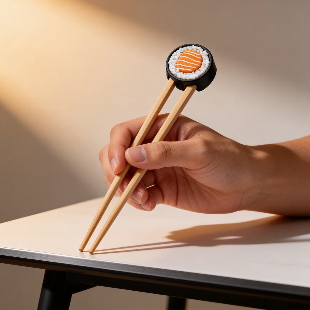Adaptador de Hashi Suporte Clip Facilitador Comida Japonesa - Utensilio Iniciante Ninja ou Hossomaki