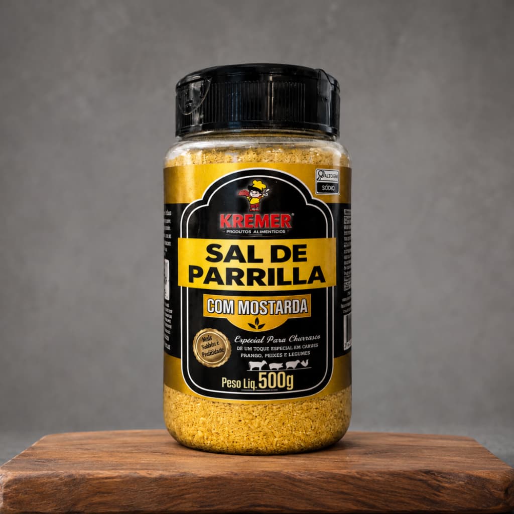 Sal Parrilla Kremer 500g Tempero Churrasco Premium Mostarda