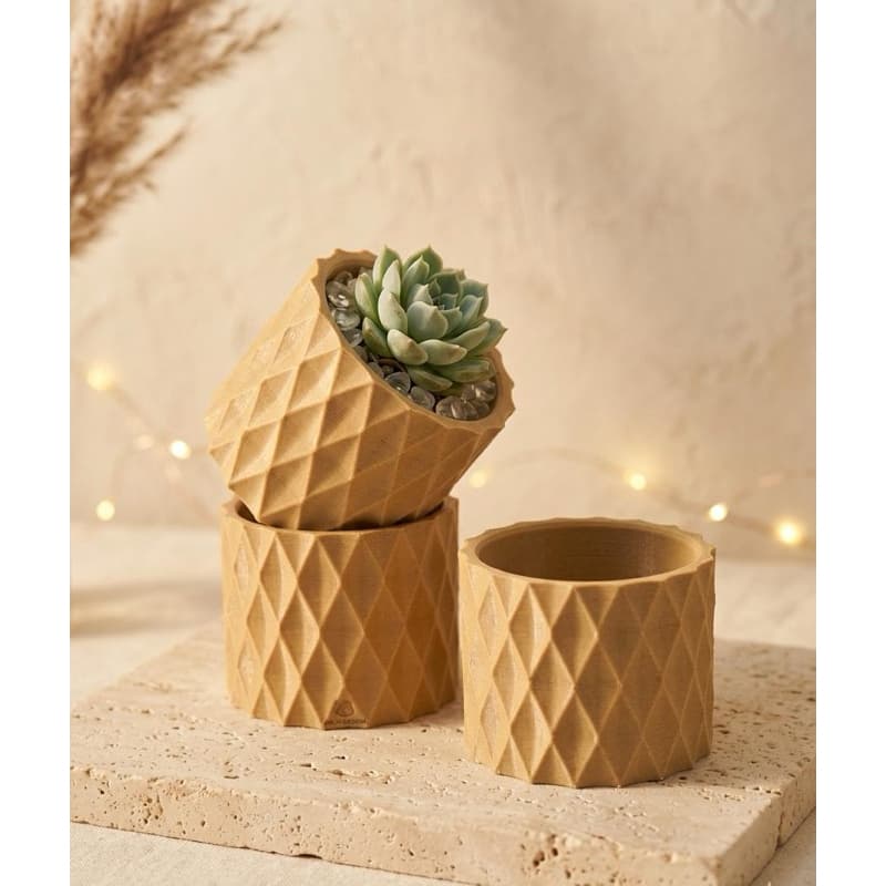 kit mini vaso para suculentas/pincéis e decoração minimalista