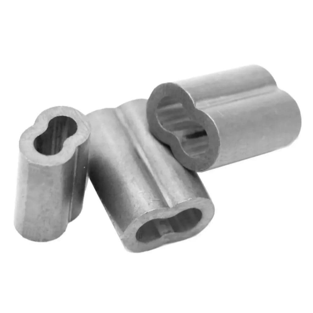 Kit C/ 25 Un Prensa Cabo de Aço 5/16" (8,0 mm) Alumínio - Carbografite