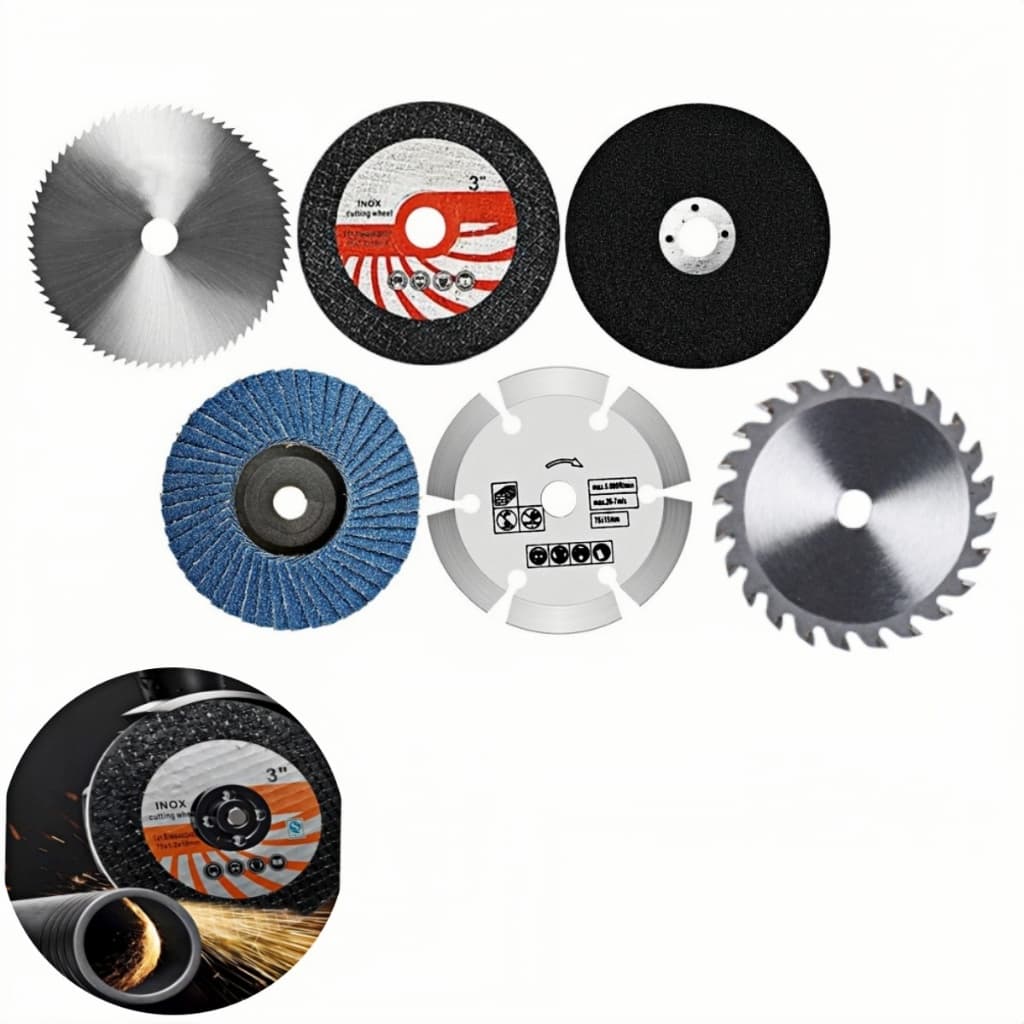 6 peças de disco de corte para serra angular de 75 mm para madeira, plástico e metal