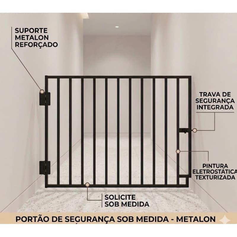 Portão de Segurança em Metalon – Sob Medida para Pets e Crianças