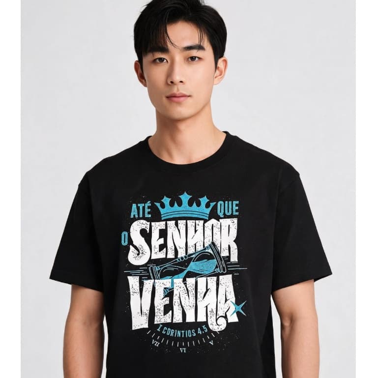 Camisa ATÉ QUE O SENHOR VENHA 100% algodão masculina e feminina unissex Streetwear