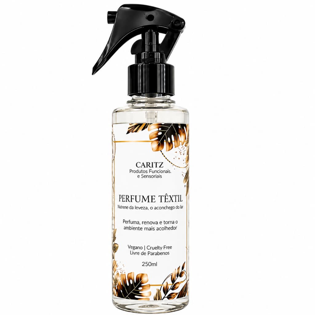 Perfume Têxtil Água Perfumada Vegana 250ml para Tecidos e Roupas