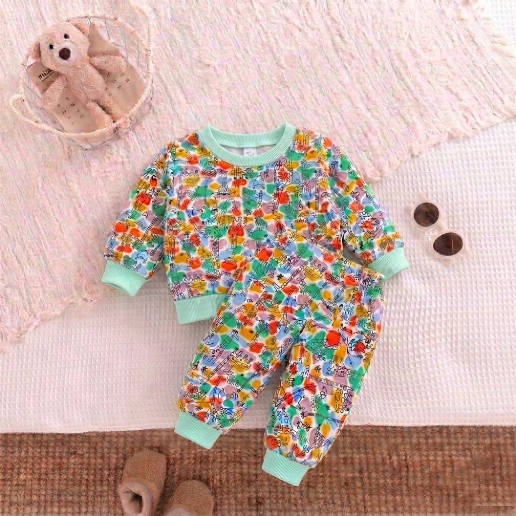 Conjunto Blusa e Calça em Moletinho Masculino e Feminino Unissex Bebê Infantil Inverno Passeio