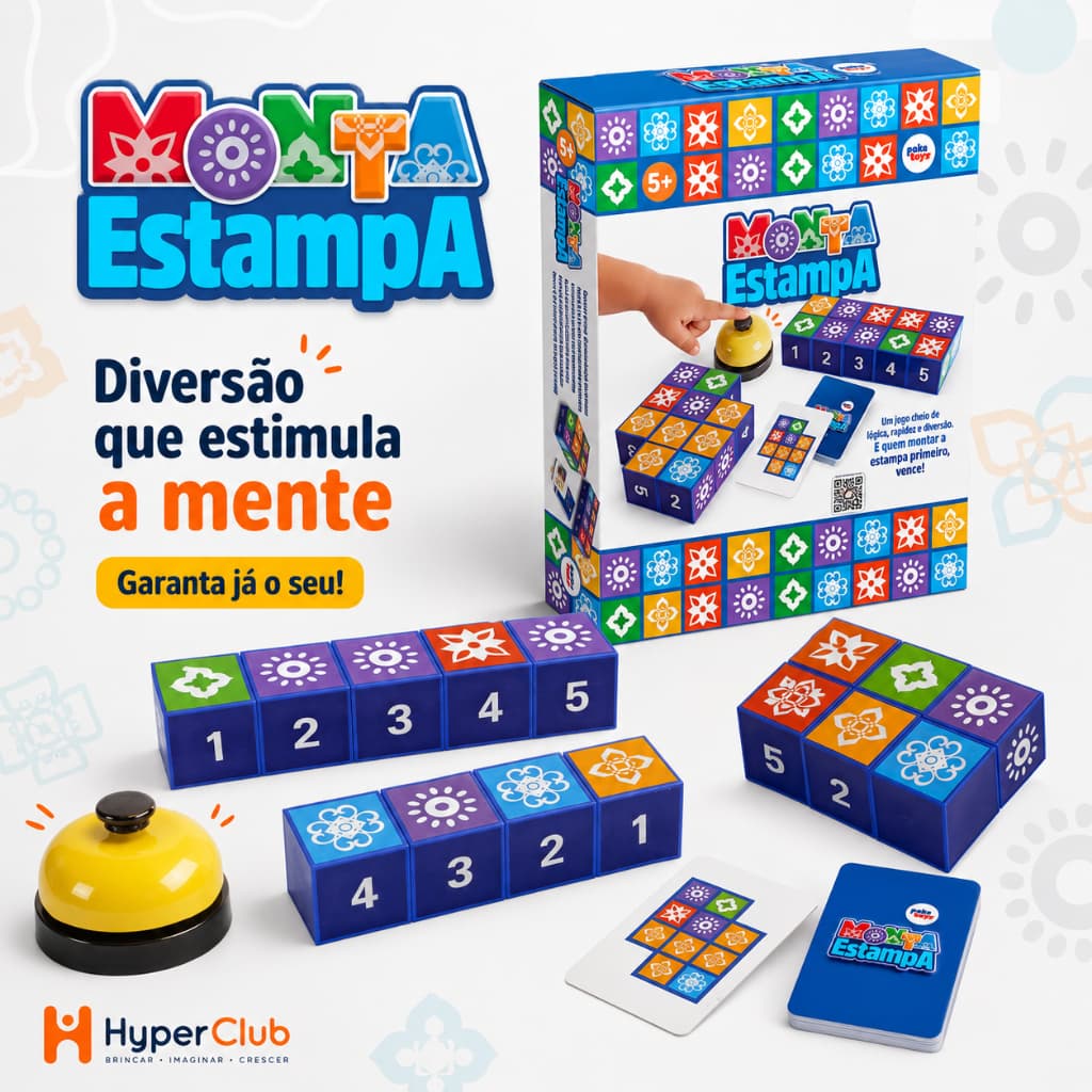 Brinquedo Educativo Jogo Monta Estampas Pakitoys Lógica