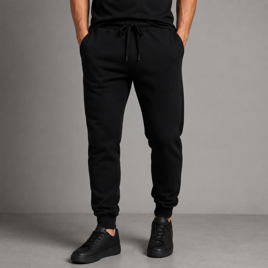 Calça Moletom Unissex Algodão Confortável Cintura Elástico Bolso Casual Masculino Feminino Inverno