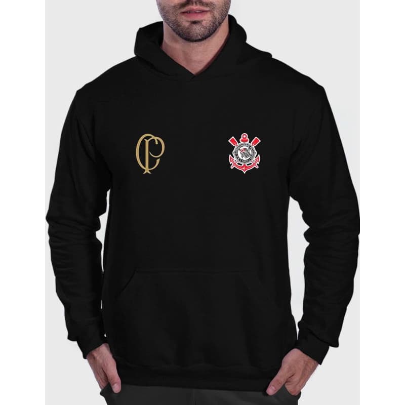 Moletom unissex flanelado canguru com capuz e bolso