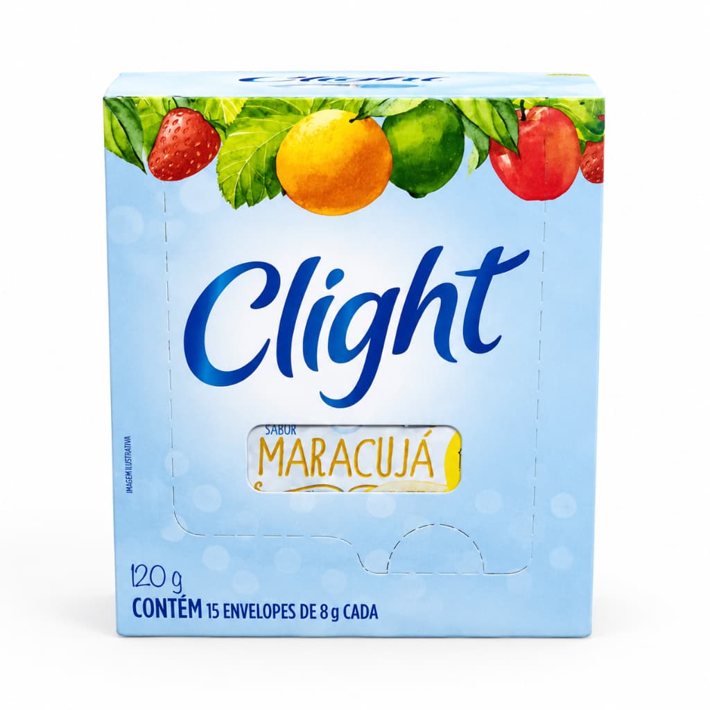 Suco Clight Maracujá Zero Açúcar Caixa Com 15 Sachês 8g