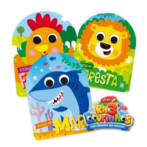 Kit 3 livros Divertidos - Olhinhos Curiosos - Infantil
