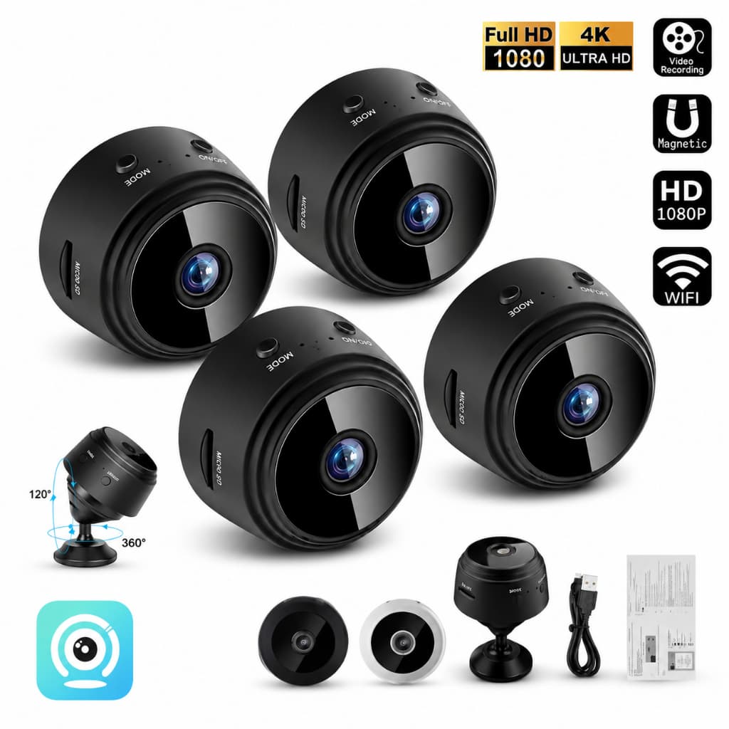 Câmera A9 HD Mini com visão noturna Wifi Câmera 1080P Vigilância