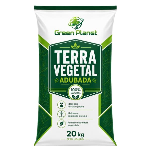 Terra Vegetal Adubada para Plantas e Jardinagem - Escolha a Quantidade!