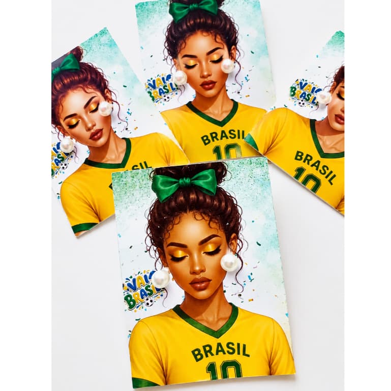 30/50 LEMBRANCINHA COPA DO MUNDO /BRASIL TAG +BRINCO PEROLA