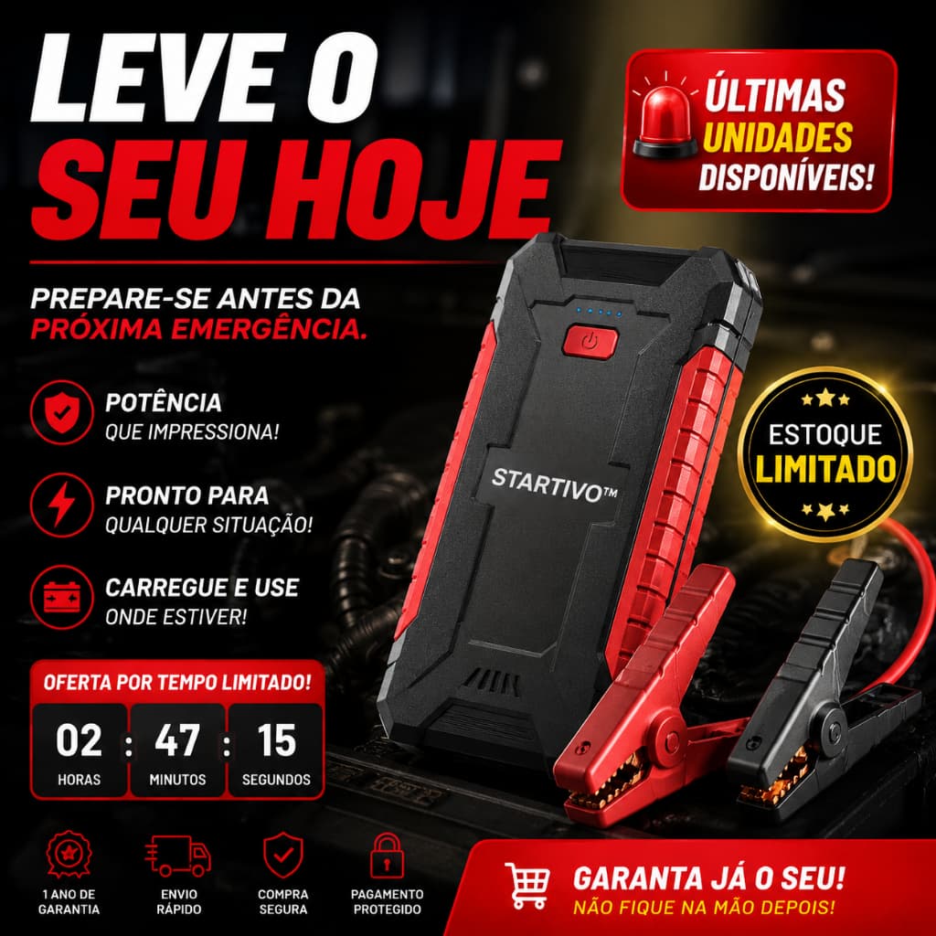 Cabo Para Chupeta Bateria 600A Automotivo Reforçado 2,5m Startivo™