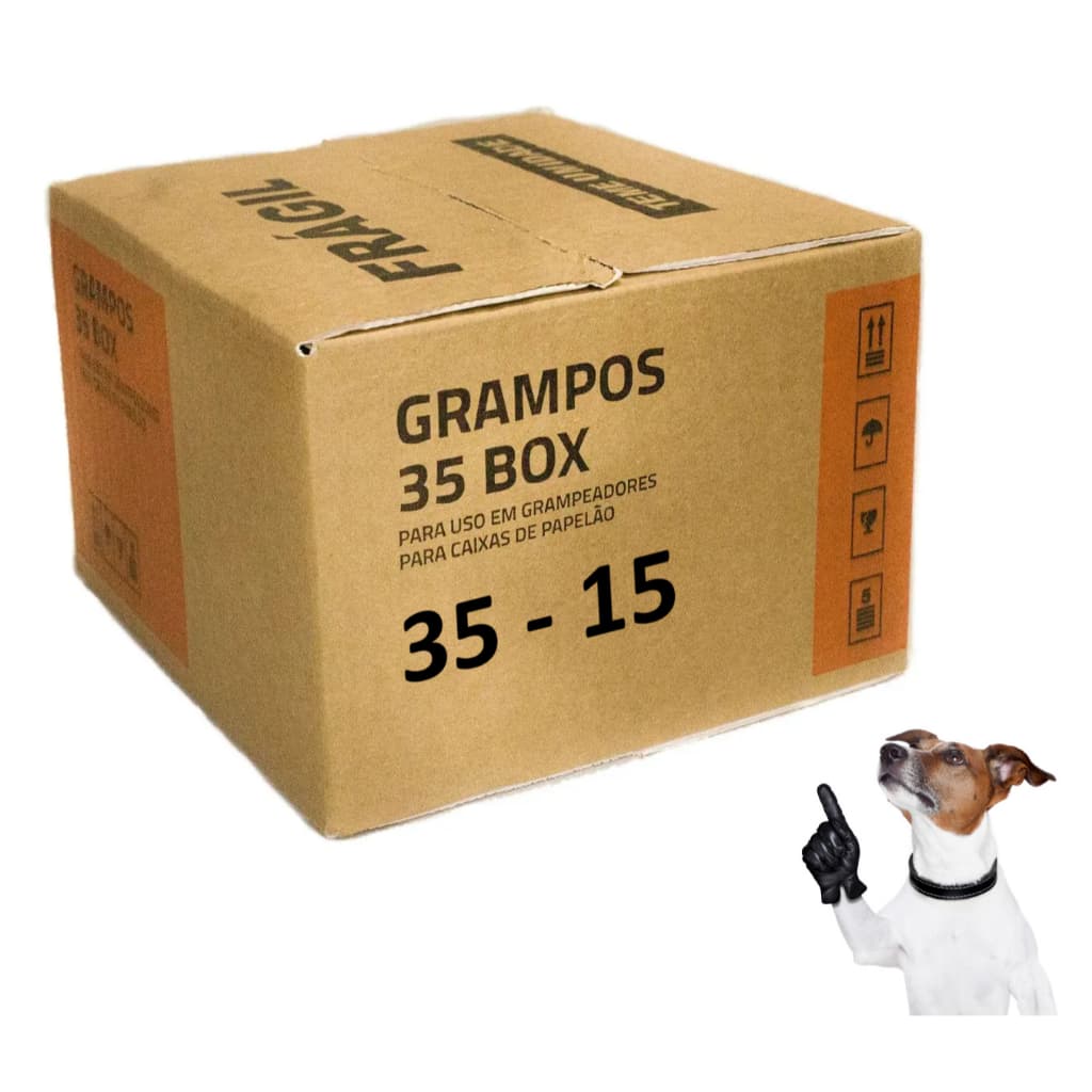 Grampo Box 35/15 Para Fechamento De Caixa De Papelao Caixa Com 5000 Unidades