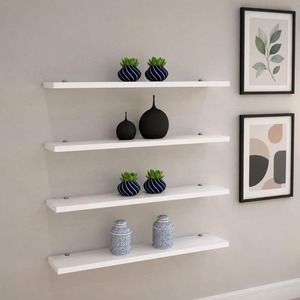 Kit 4 Prateleiras Decorativas 60 x15 Mdf