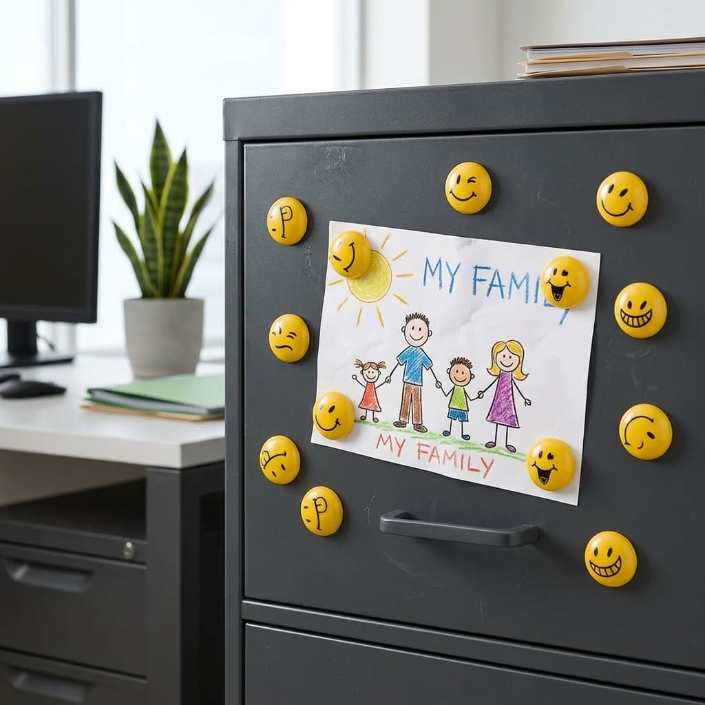 Kit de ímãs Magnéticos Emoji para Geladeira Quadro e Organização Cartela com 10 Unidades 6176
