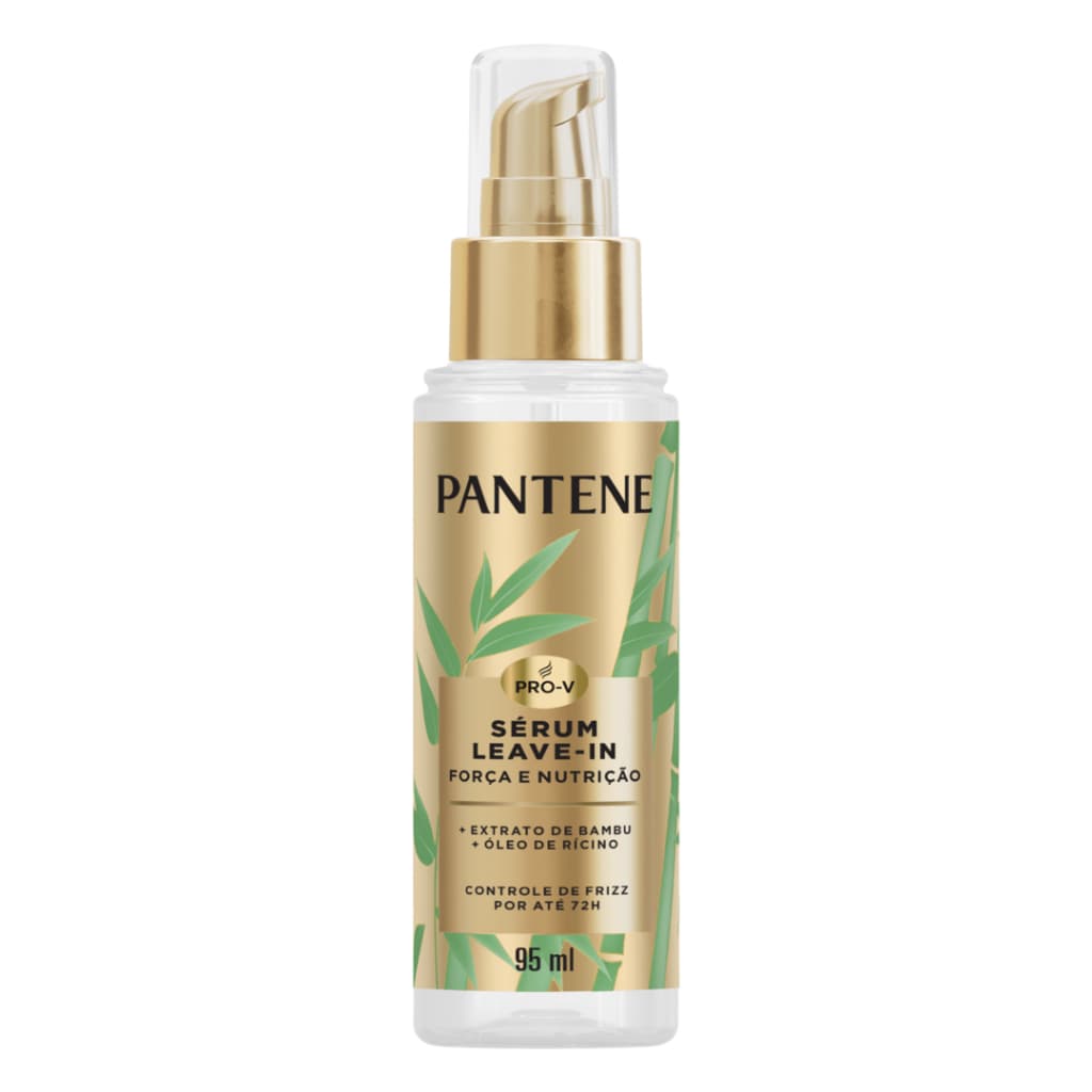 Sérum Capilar Leave-In Pantene Bambu 95ml Protetor Térmico Antifrizz Reparador de Pontas Nutrição e Força