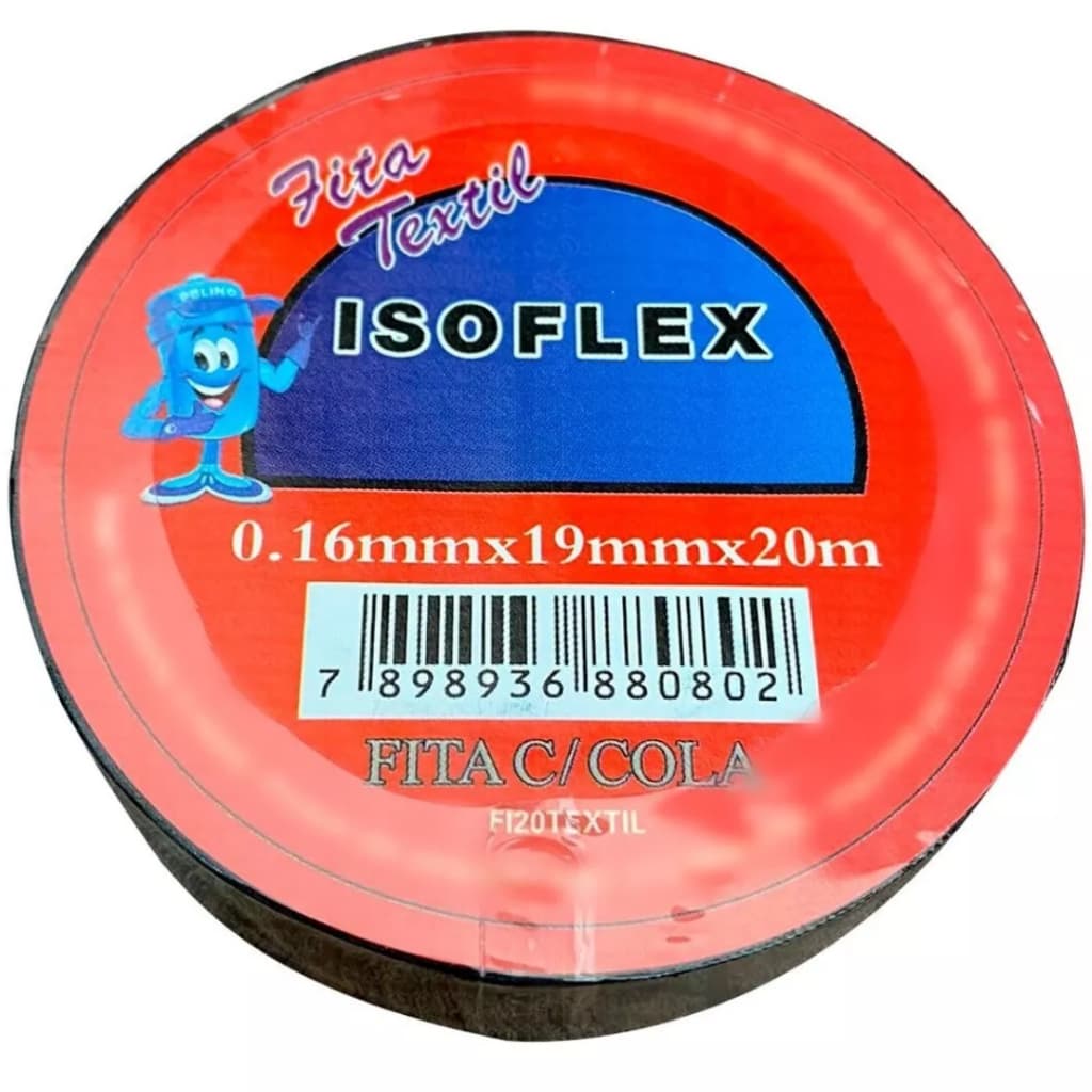 Fita Isolante 5 E 10 Metros Preta Isolante Anti Chama Isoflex