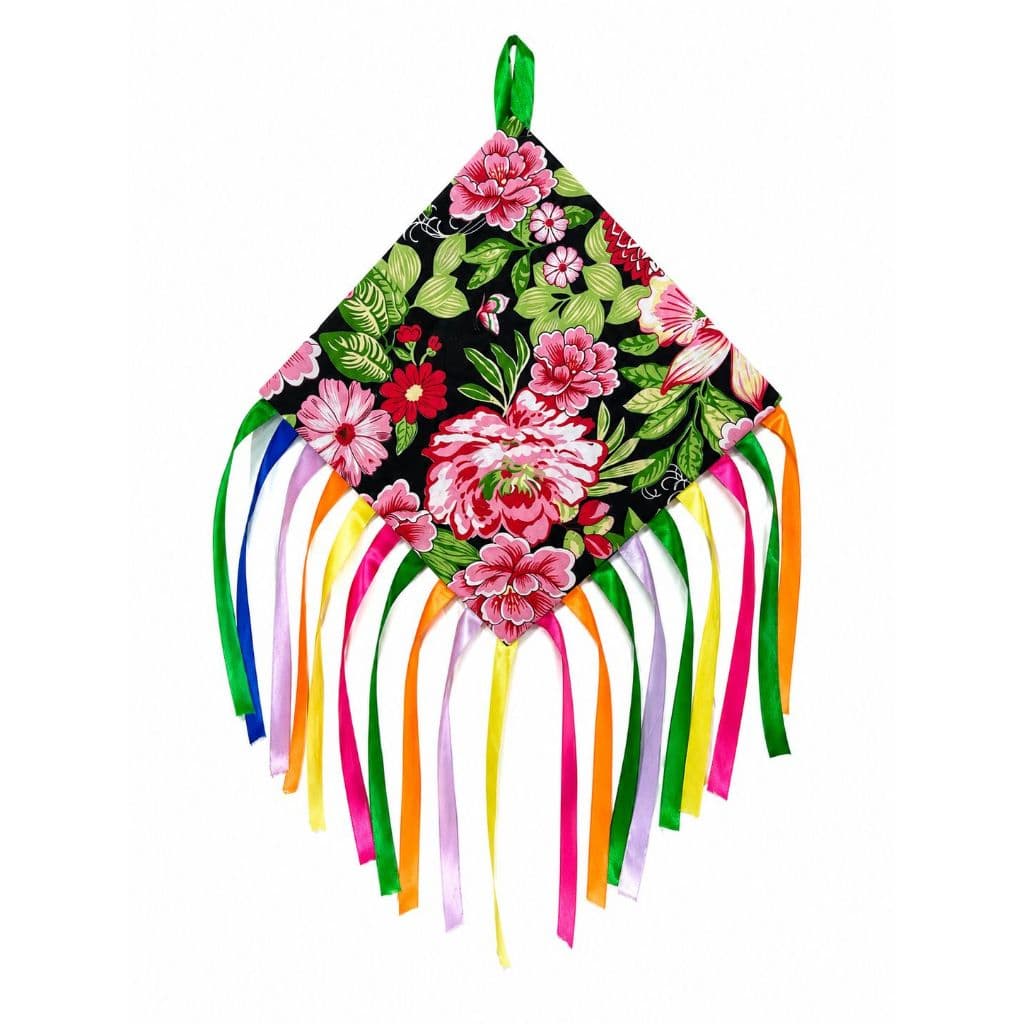 Enfeite Pipa Junina De Tecido Com Fitas De Cetim Para Decoração Festa Junina 42CM Arraia São João