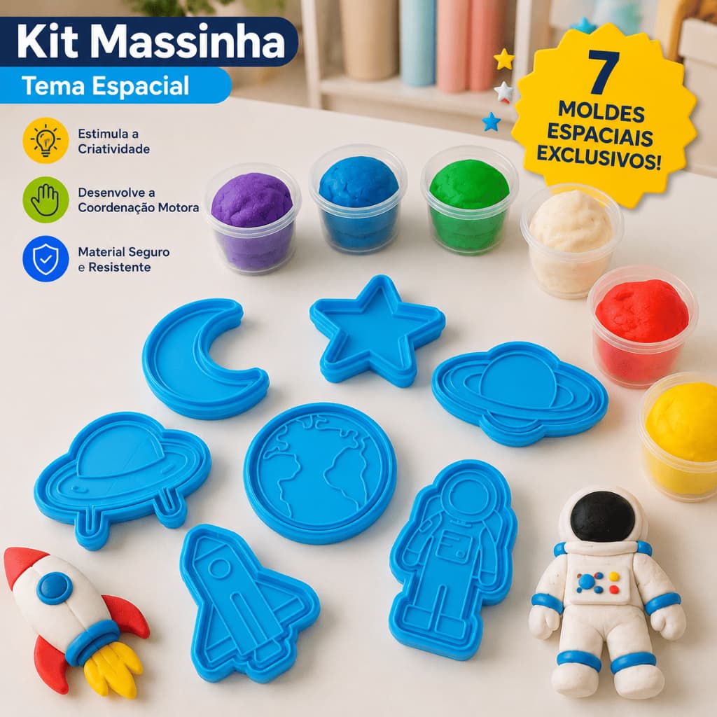 OrbitKids™ | Cortadores de Massinha Infantil Tema Espacial 🚀🌎