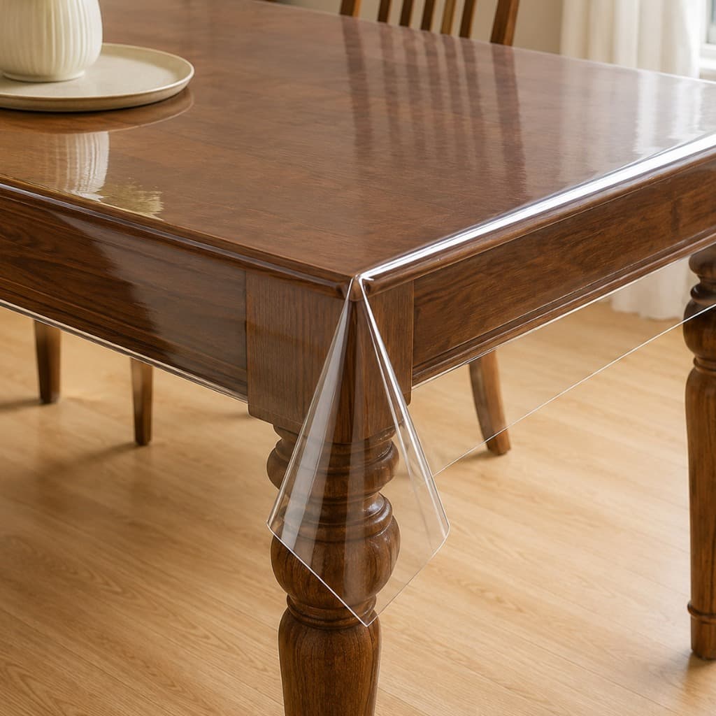 Toalha de Mesa Transparente Cristal Plastico PVC Impermeavel de 1 a 3 metros