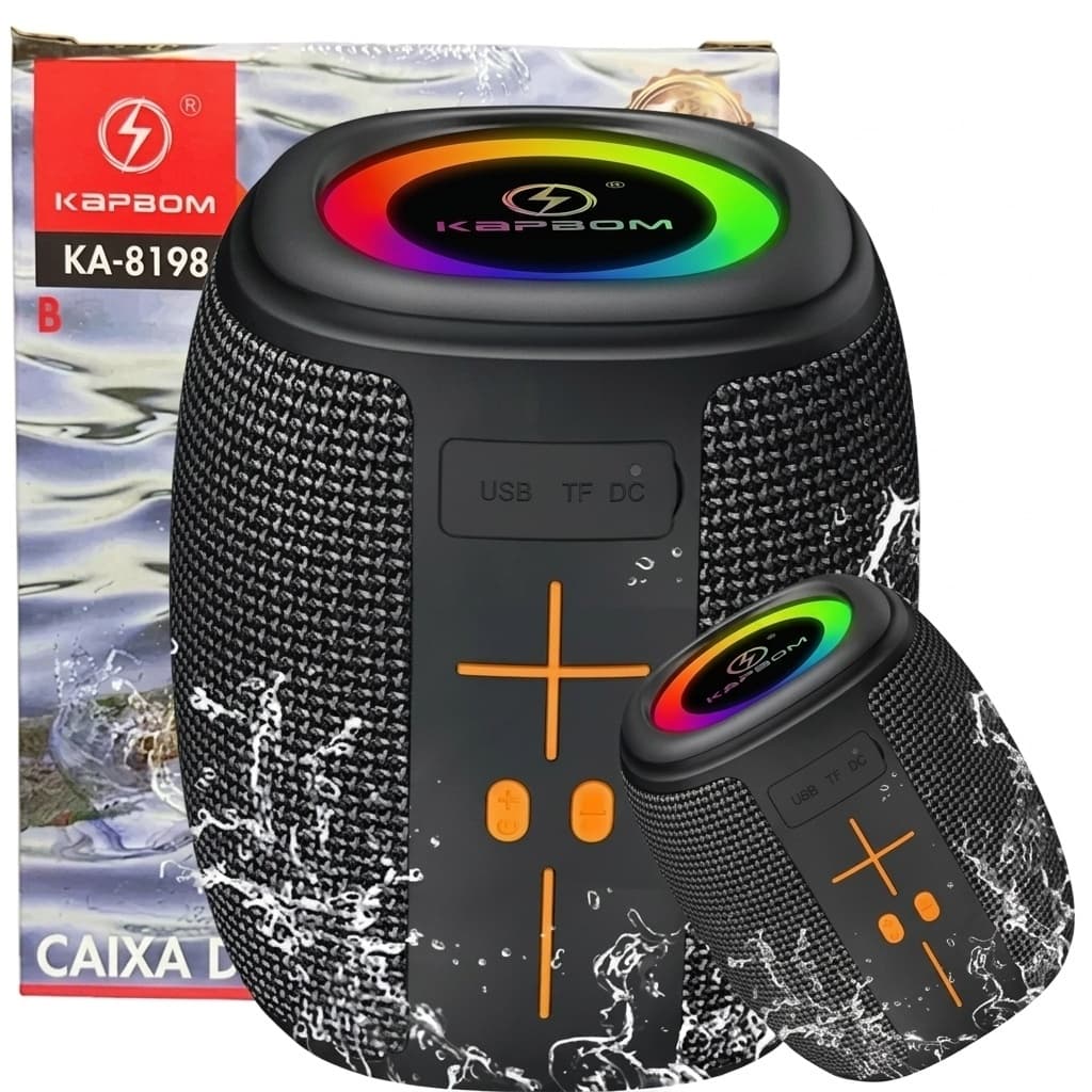 Caixa De Som Bluetooth Portátil 50w Led Tws Ka-8596