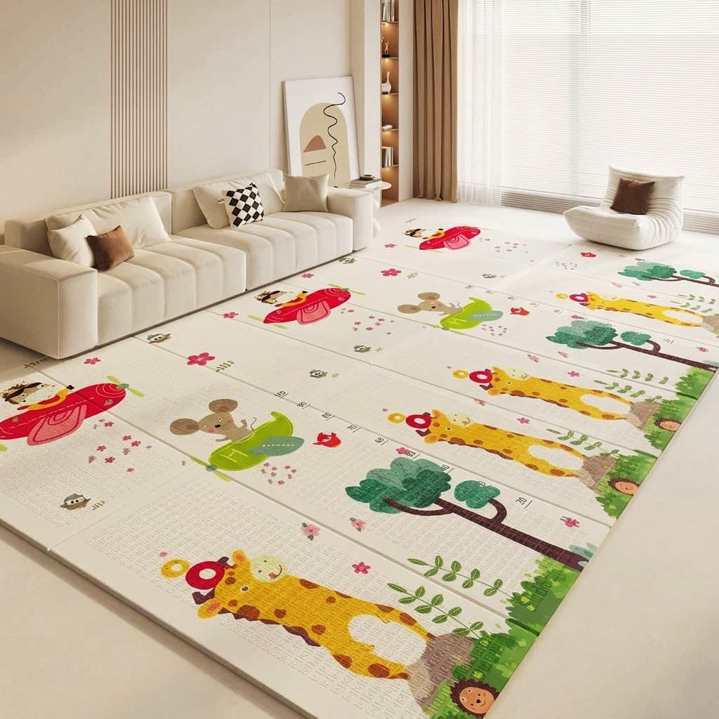 Tapete para Bebê Antiderrapante 2m x 1.8m - Tatame Infantil com Dupla Face