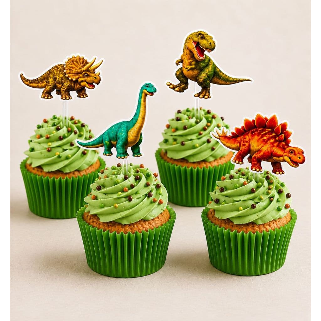 Topper para Cupcakes Dinossauro Topo Cupcakes Dinossauro Topo para Cupcakes Dino