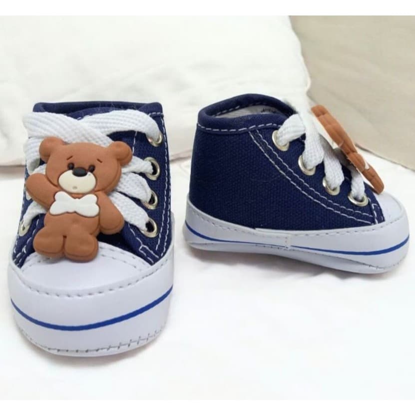 Tênis Star Branco Bebê Sapatinho Masculino Recém Nascido Confortável Menino Reborn Baby Lindo